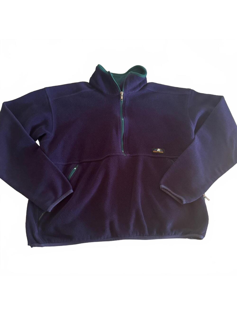 Vtg 90s Sierra Designs Fleece Pullover Mens XL Blue Green Made in USA Gorpcore